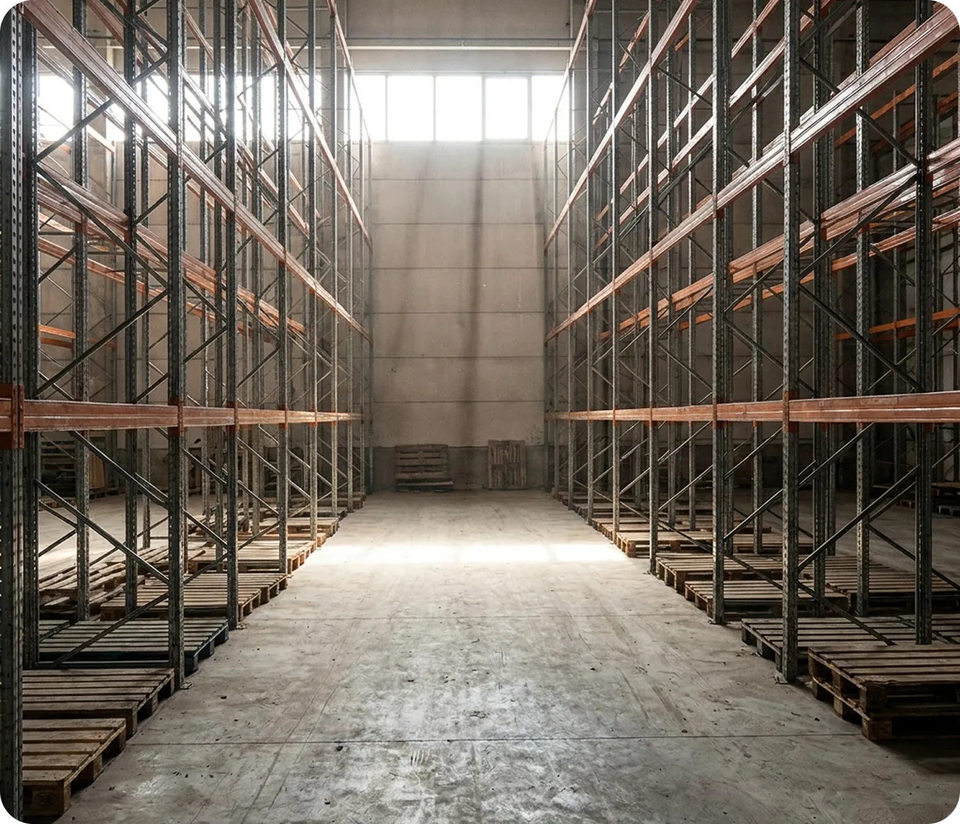 Warehouse stock running low