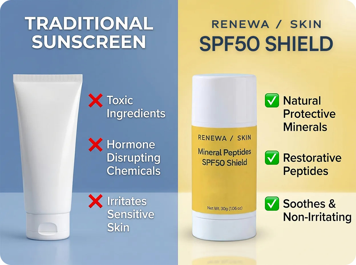 Before and after skin improvement