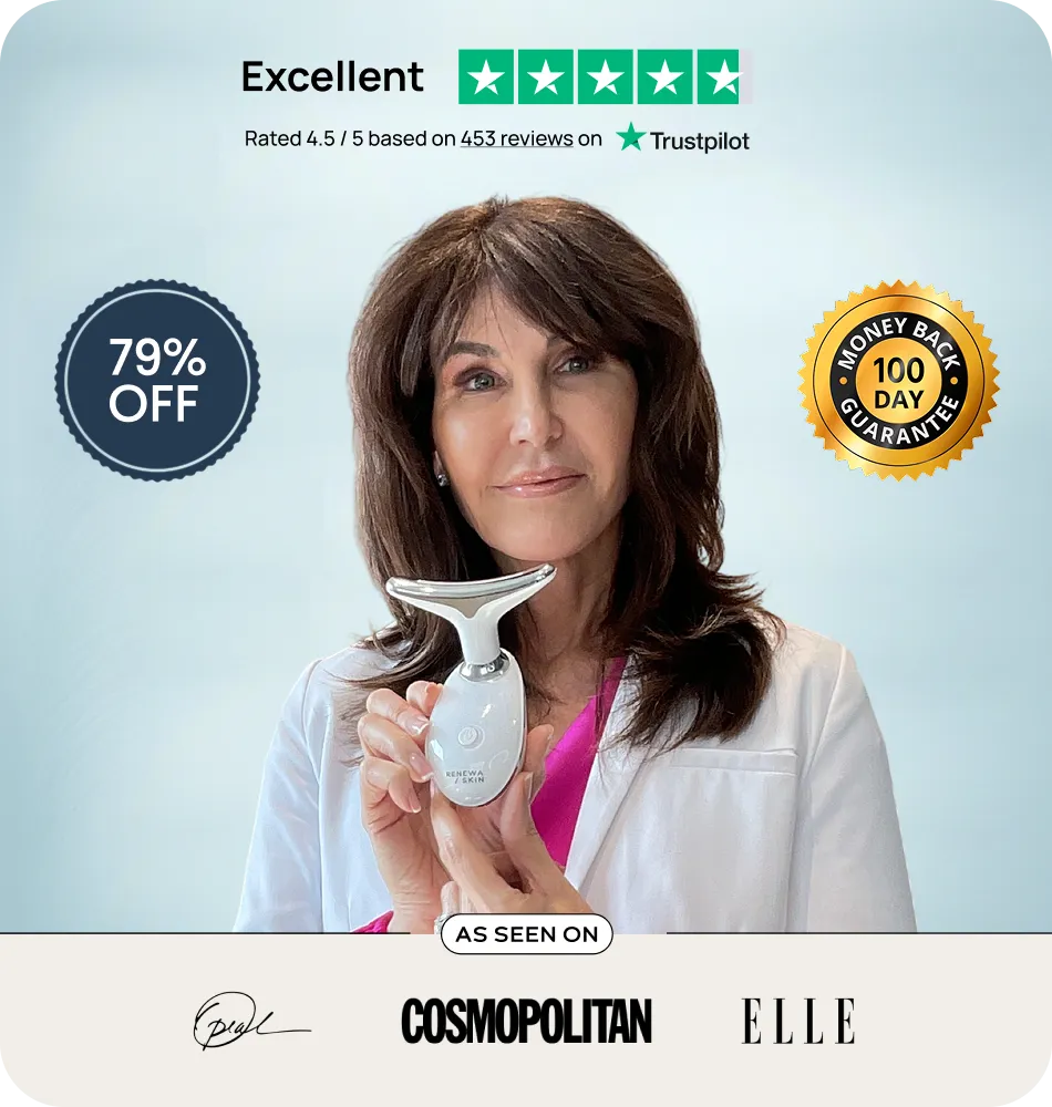 Dermatologist holding the RenewaLift device