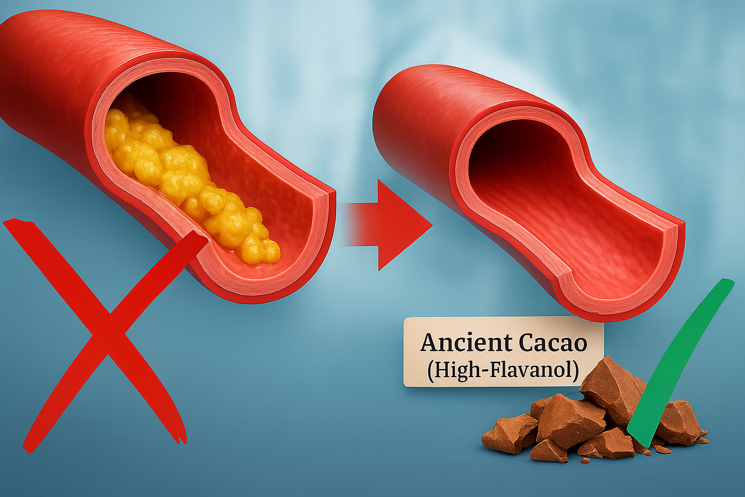 Image with supplements crossed out and chocolate pieces checked.