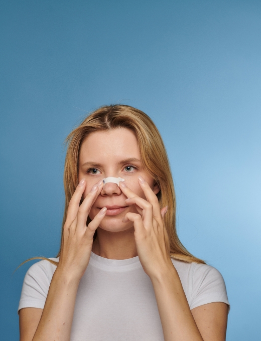 Press down gently to secure the adhesive