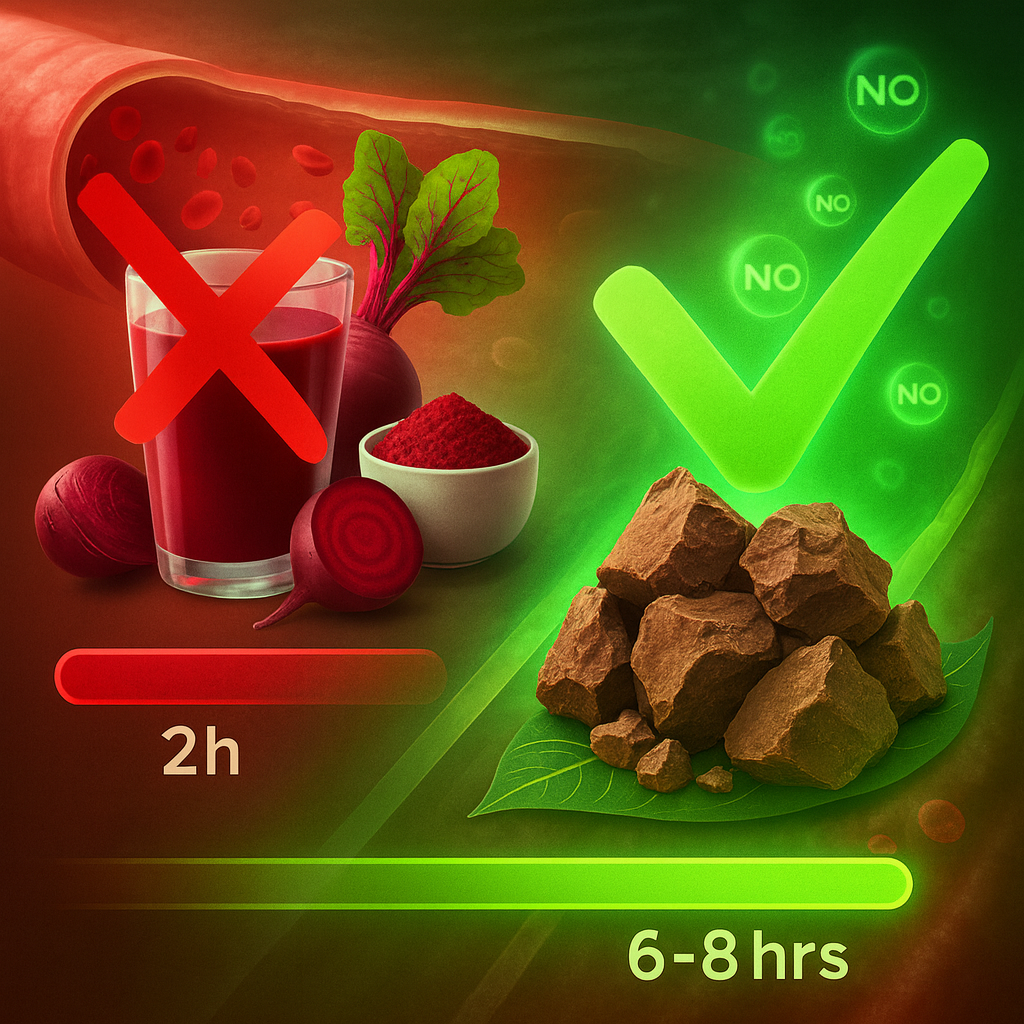 Illustration of blood cells in a vessel and broken chocolate pieces on a patterned wrapper.
