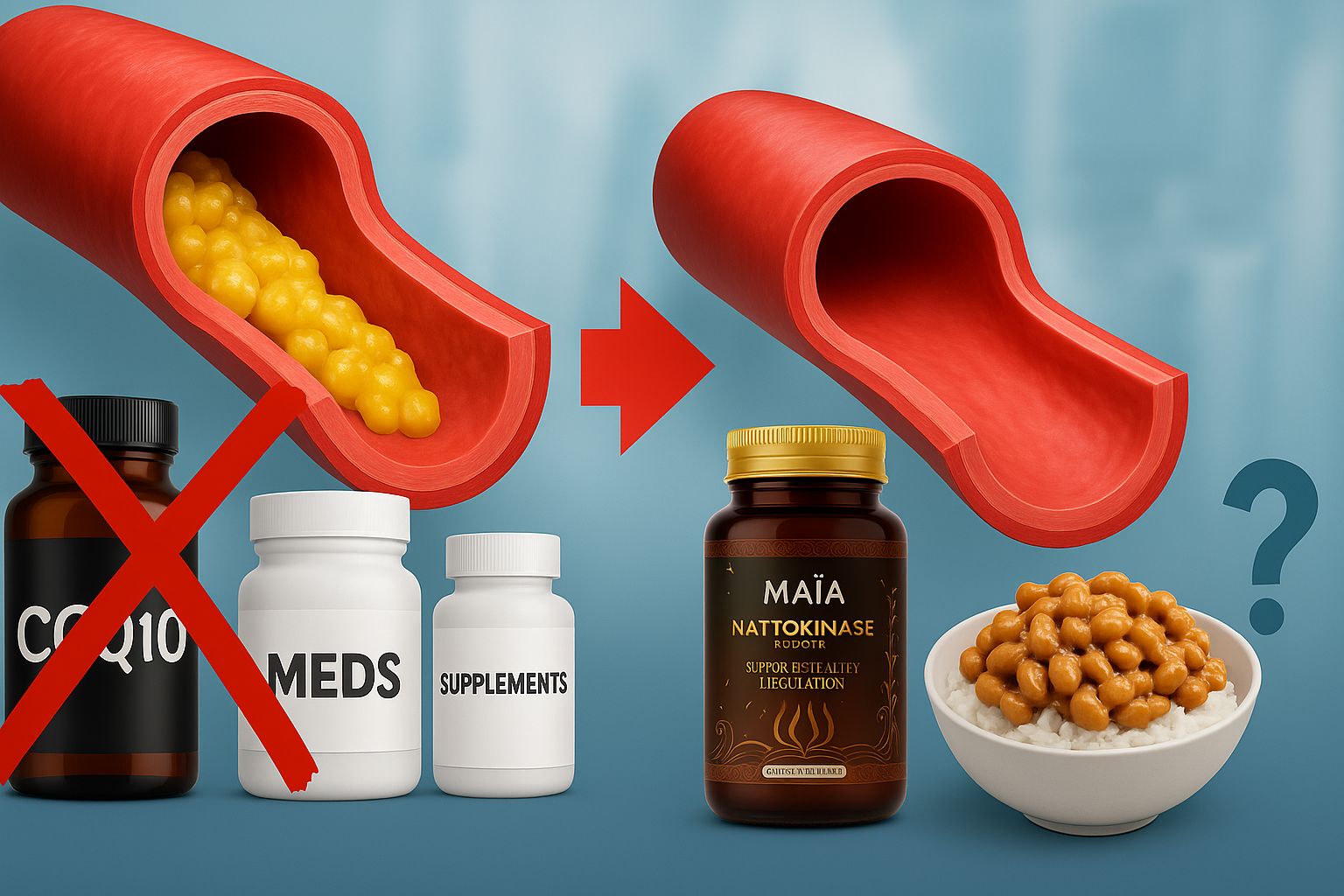 Image with supplements crossed out and chocolate pieces checked.