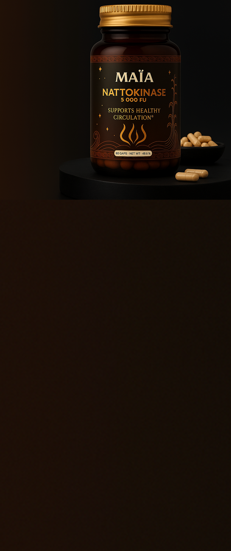 White mug with chocolate chunks, next to a decorative cacao package.