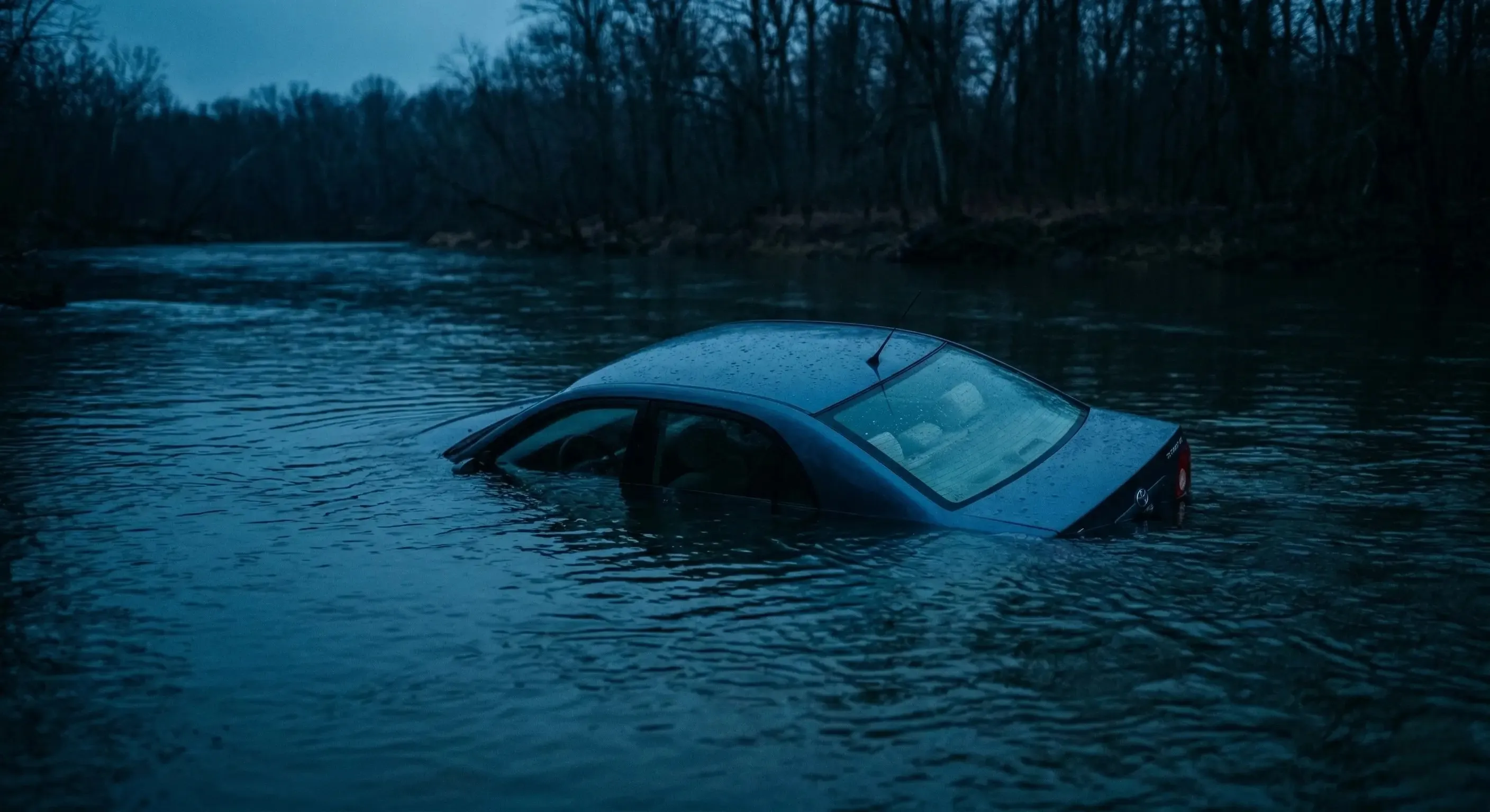 Submerged car