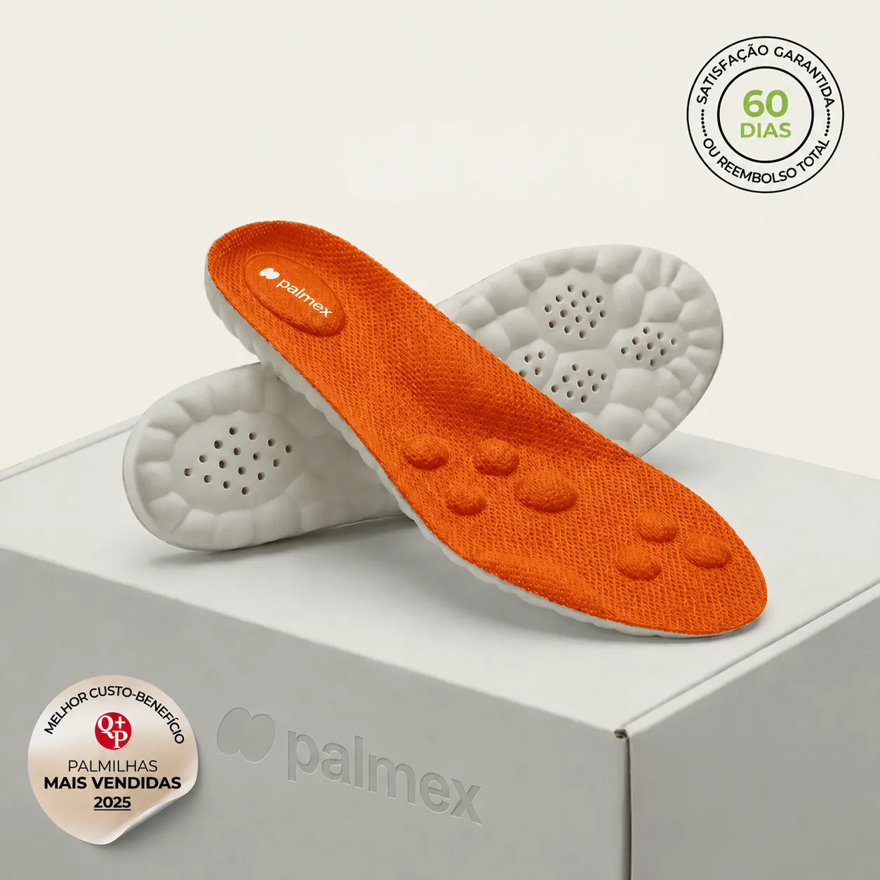 Palmilhas Palmex para dores no calcanhar e fascite plantar