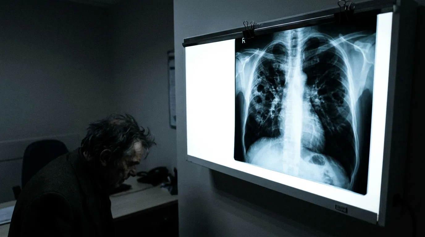 Doctor looking at X-ray