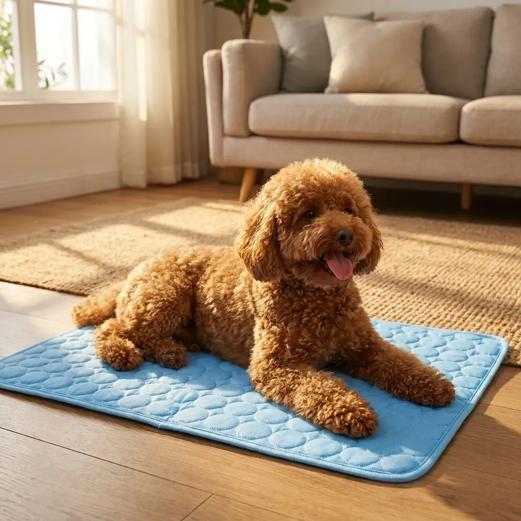 Dog on Herzrudel Cooling Mat