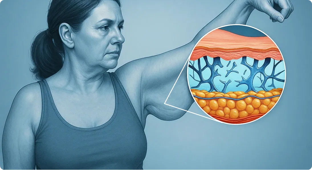 MyoGlow on flabby arm