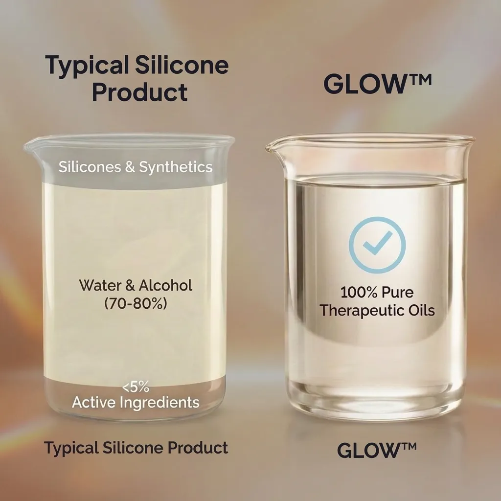 Comparison chart of Maïa Ceremonial Cacao and regular cocoa powder concentration.