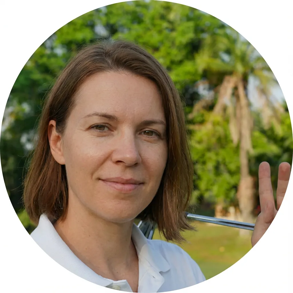 Man smiling outdoors with trees in the background.
