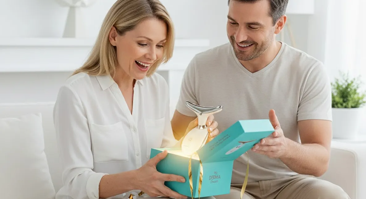 Couple cuddling with RestōrV bottle
