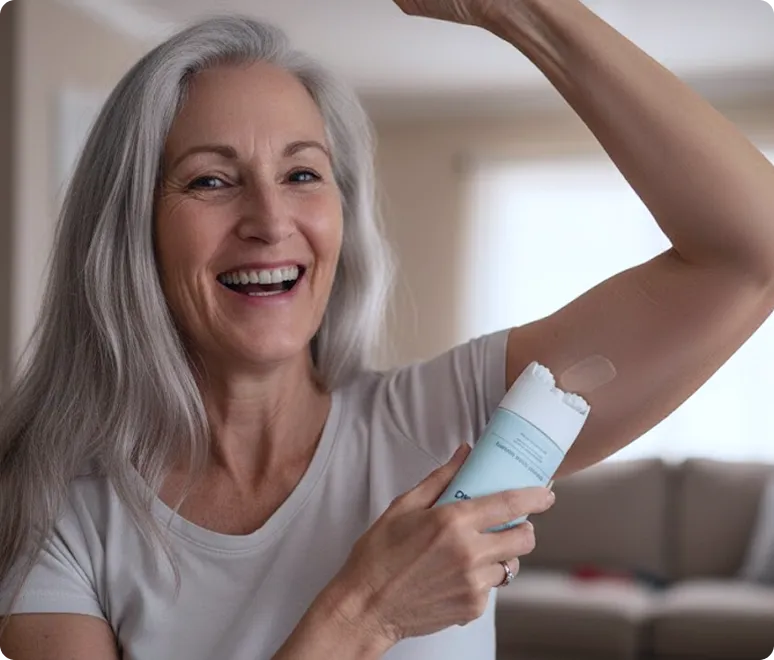 Customer using MyoGlow device