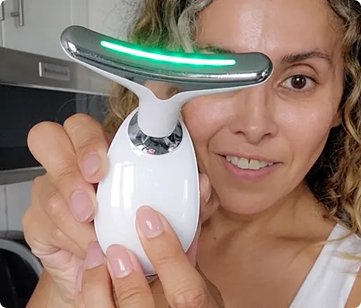 Customer using MyoGlow device