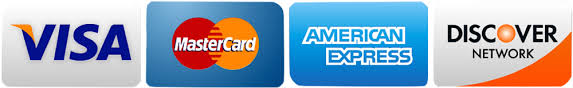 Visa, Mastercard, American Express, Discover
