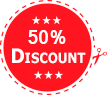 50% off badge