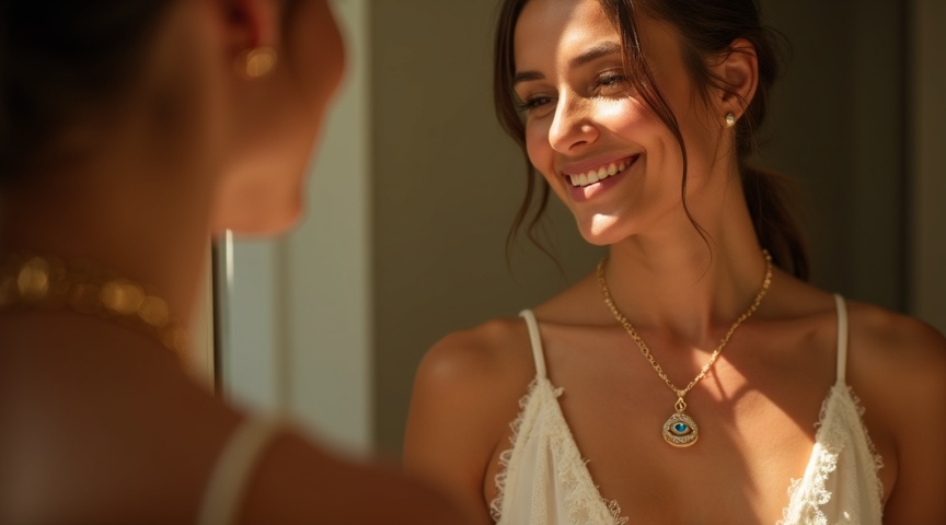 content-05 St. Michael Archangel Pendant Worn