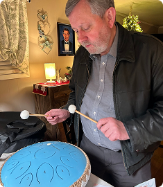 Customer with Panda Drum