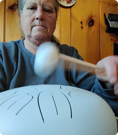 Customer with Panda Drum