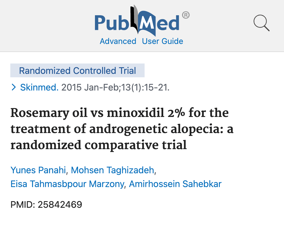 SKINmed 2015 rosemary trial