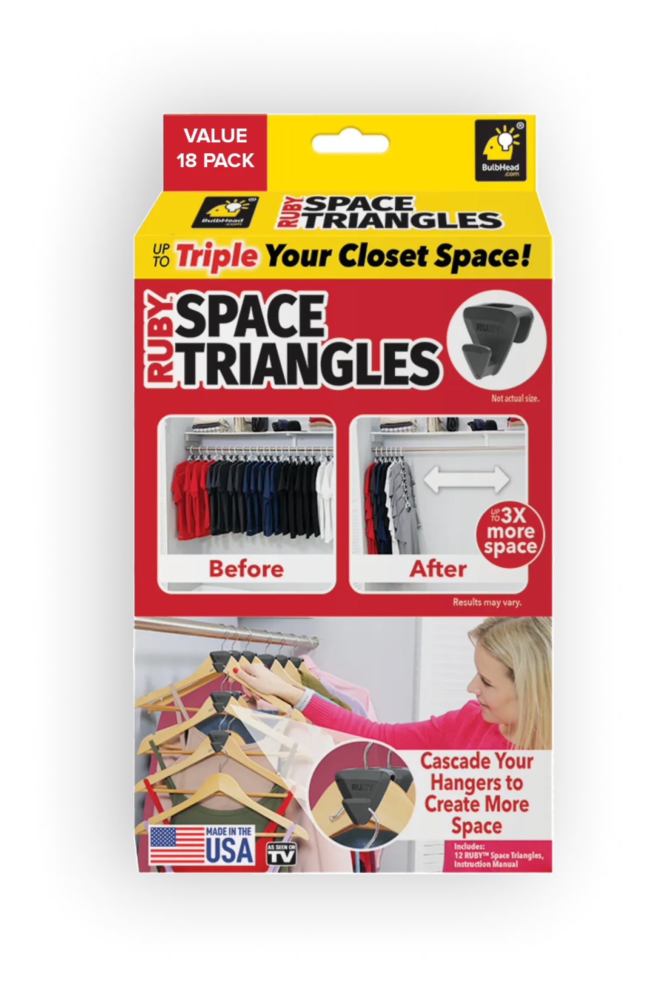 Ruby Space Triangles 18 Pack