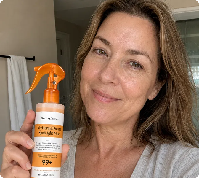 Carly holding Spotlight Mist
