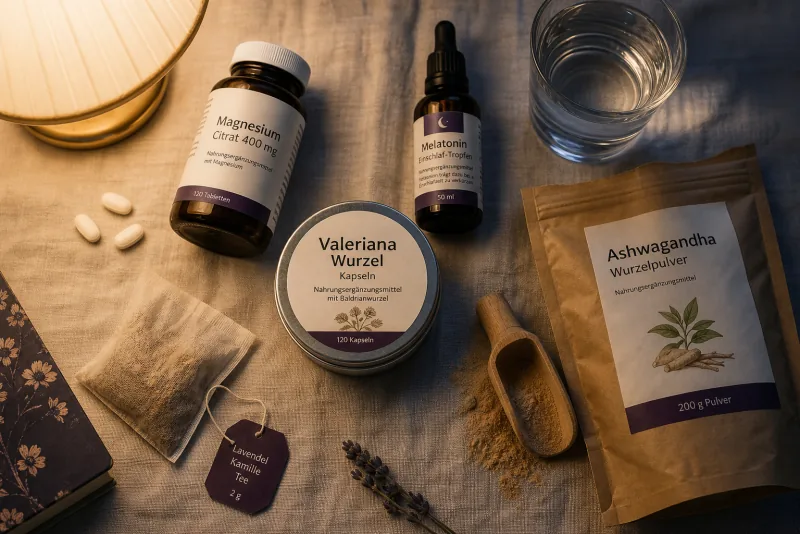 Schlaf-Supplemente: Magnesium, Baldrian, Melatonin, Ashwagandha