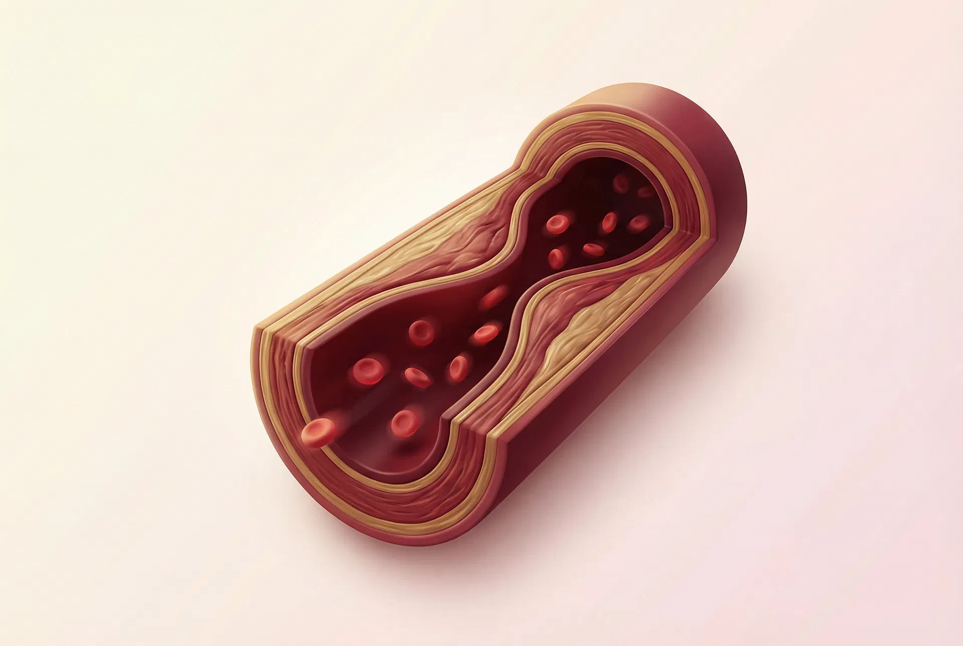 Stiffening arteries illustration
