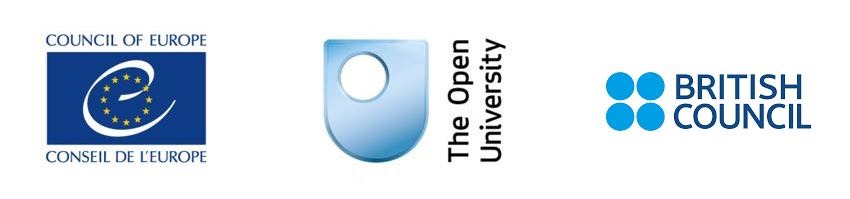 Open University, Council of Europe, British Council logos