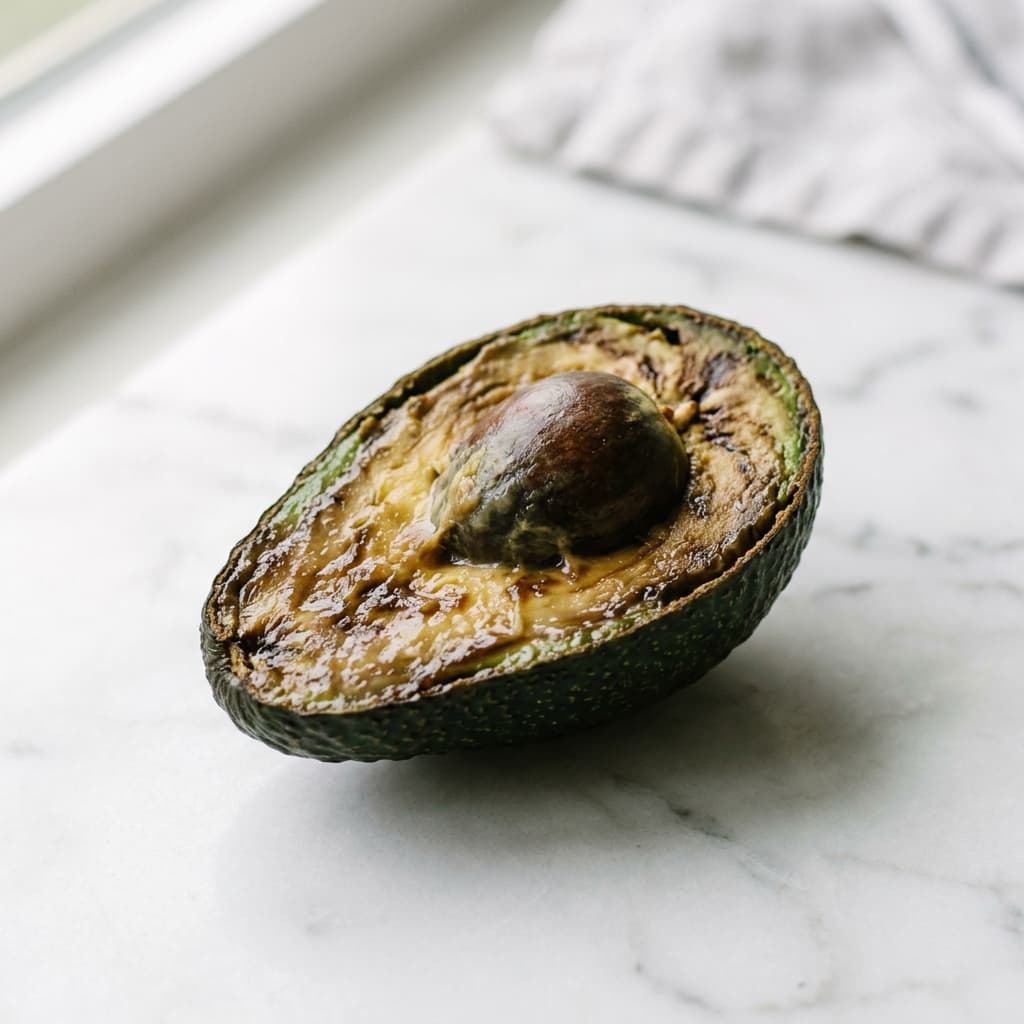 Avocado brown and mushy