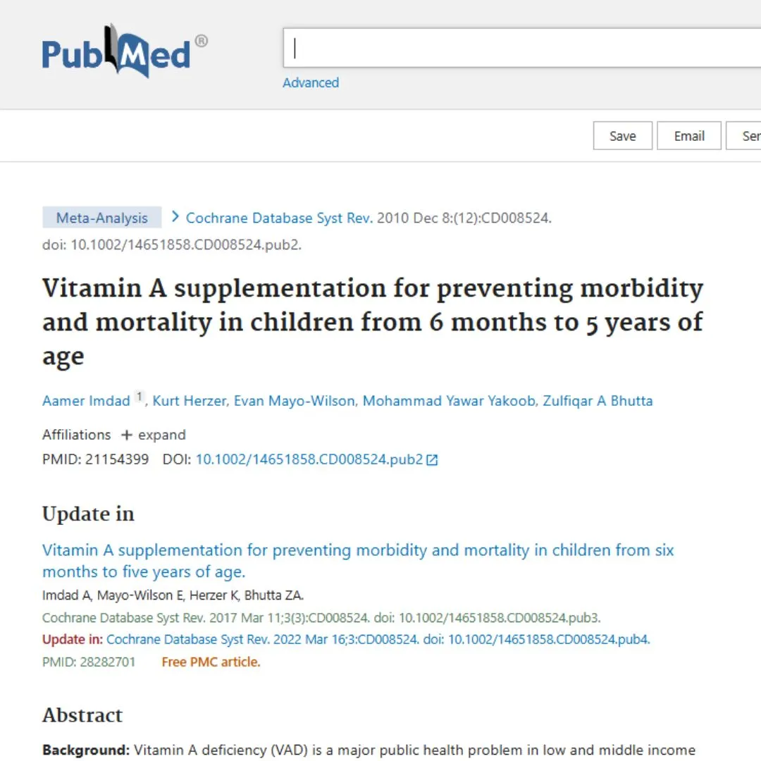 Vitamin A study
