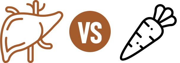 Beef Liver vs Carrot comparison
