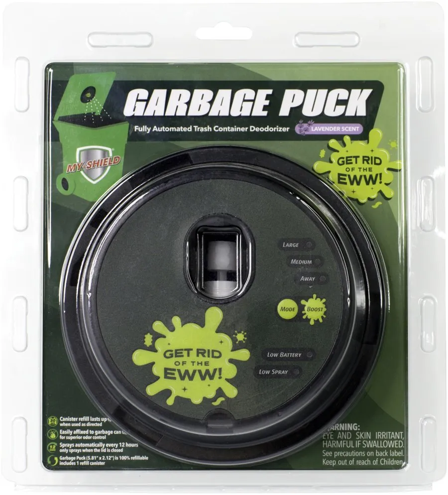 Garbage Puck automated trash deodorizer