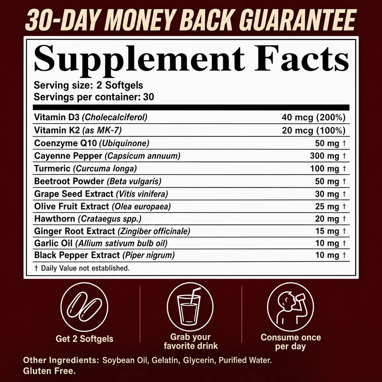 Bare Willow Capsaicin Complex Supplement Facts