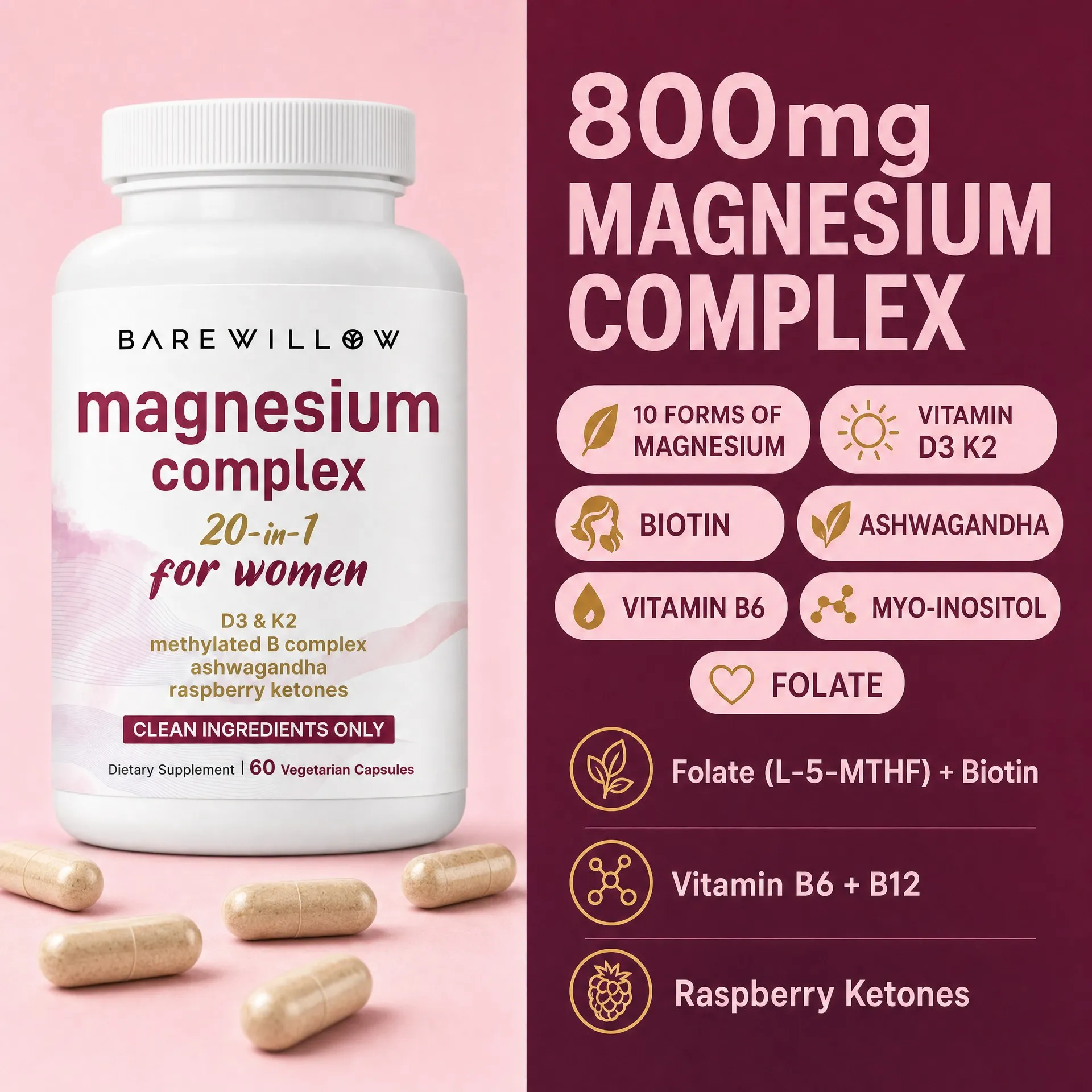 Bare Willow Capsaicin Complex Supplement Facts