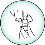 A saucepan on a stove with two pieces of chocolate inside.