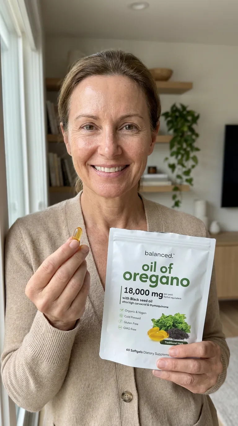 Woman holding a bag of Maïa ceremonial cacao with colorful design elements.