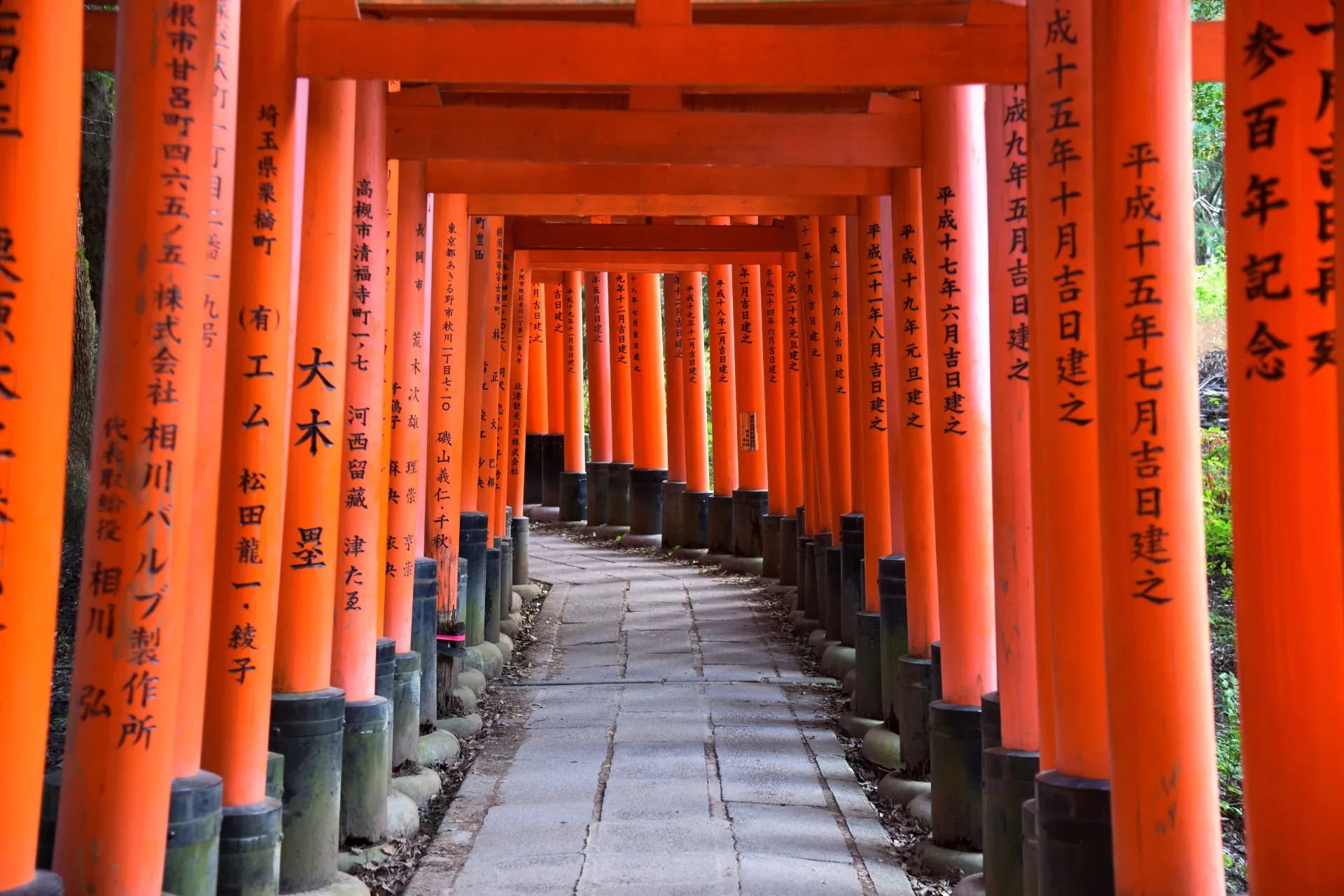 A lantern-lit street in Kyoto at dusk