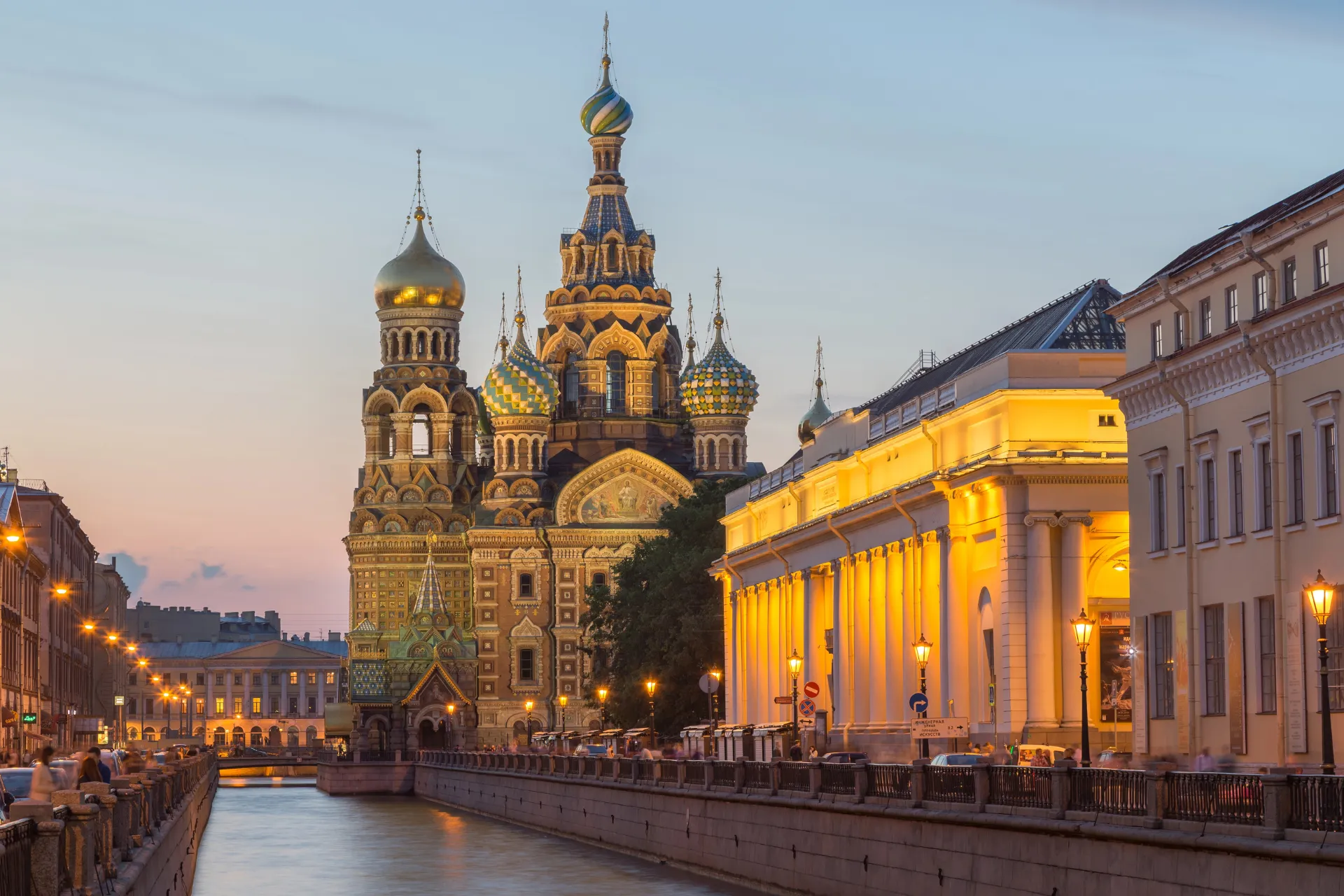 Saint Basil's Cathedral and Red Square at golden hour in Moscow