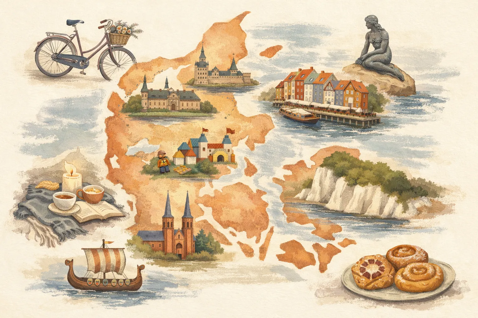 Cultural lesson exploring Denmark, its Viking heritage, hygge, and Scandinavian traditions