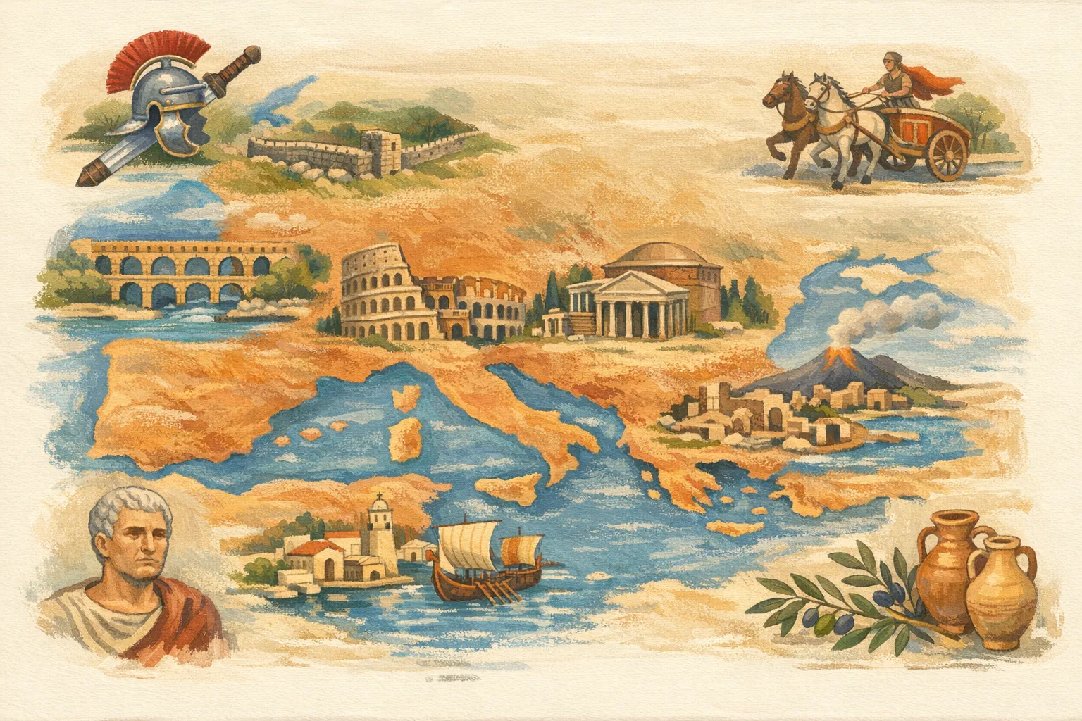 Cultural lesson exploring the Roman world, its empire, architecture, and civilisation