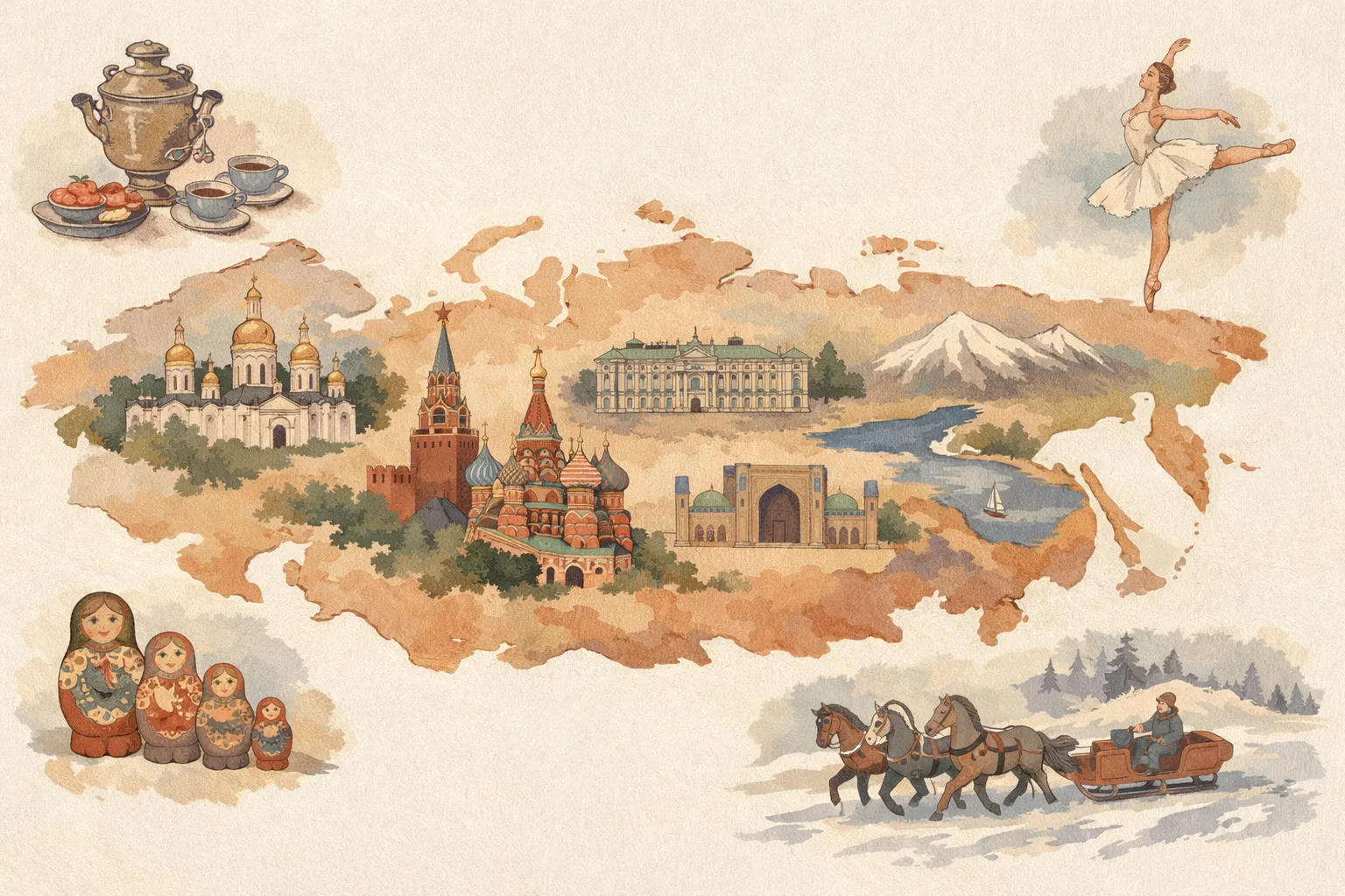 Cultural lesson exploring Russia, its literature, traditions, and way of life