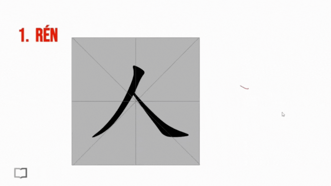 Writing & Reading lesson, character breakdown showing how Chinese characters contain visual clues to meaning