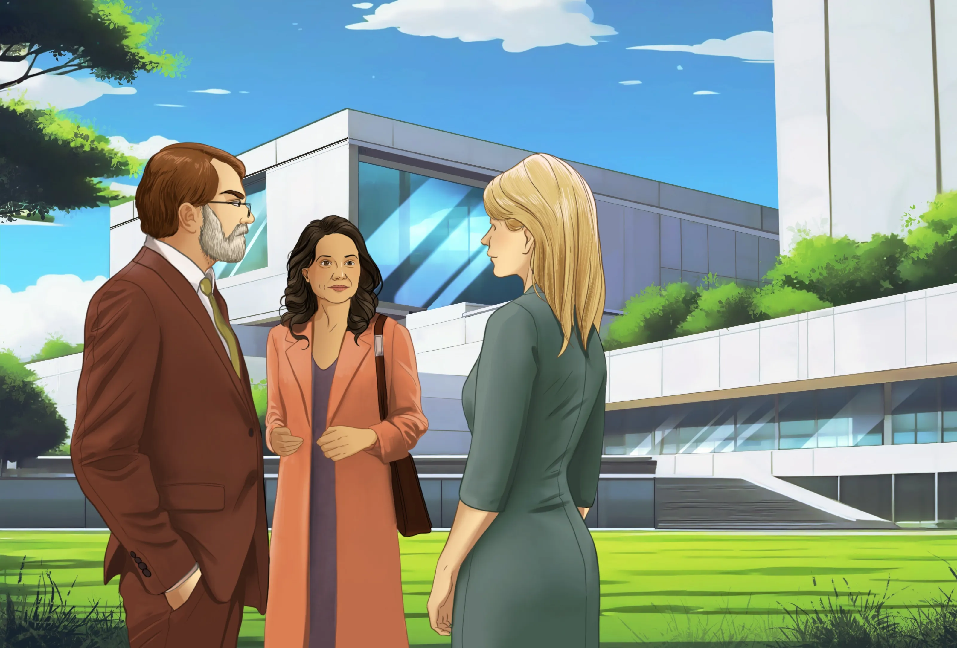 Cover illustration from Karla Og Det Falske Maleri, a mystery set in Copenhagen's art world