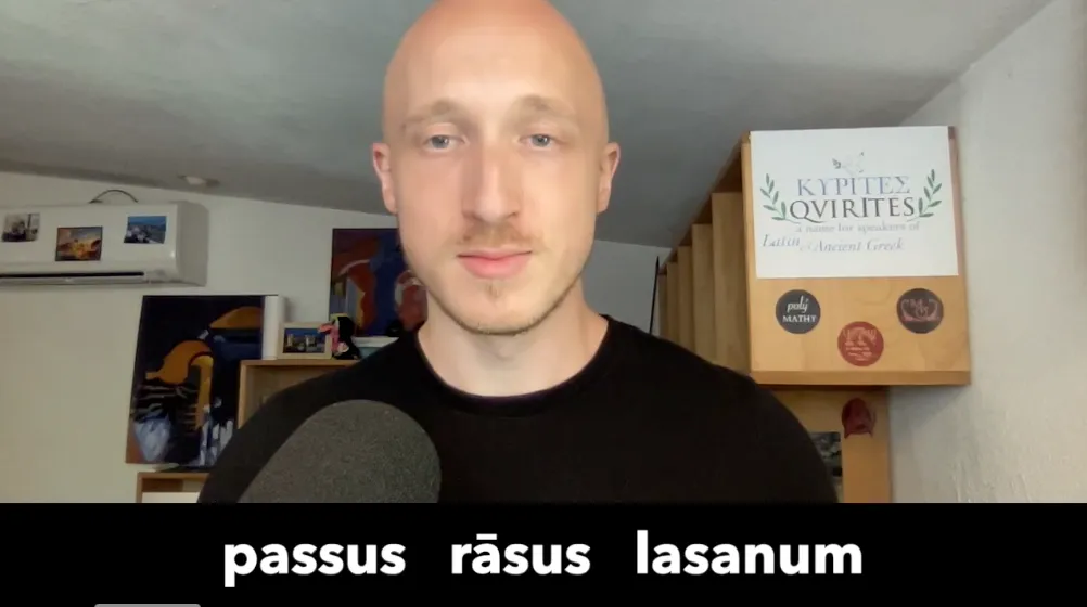 Pronunciation lesson with Luke demonstrating Classical Latin sounds