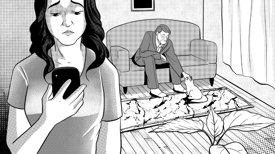 Illustration from Chapter 5 of Karla Og Det Falske Maleri
