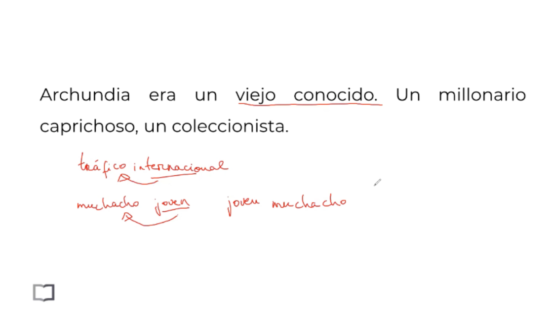 Vocabulary lesson highlighting natural Spanish expressions from the story