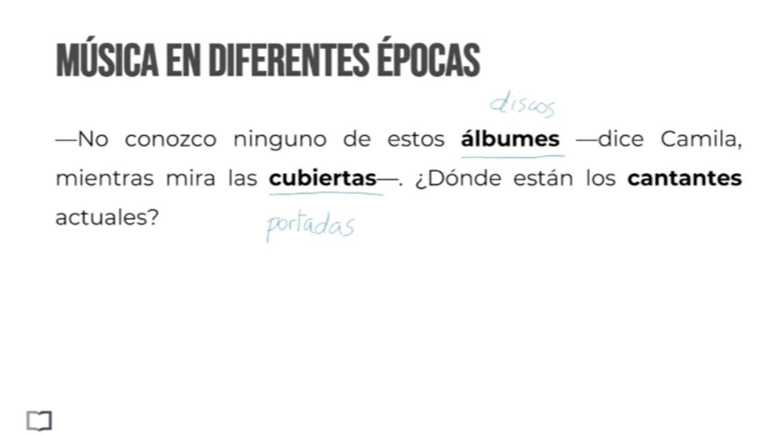Vocabulary lesson highlighting natural Spanish expressions from the story