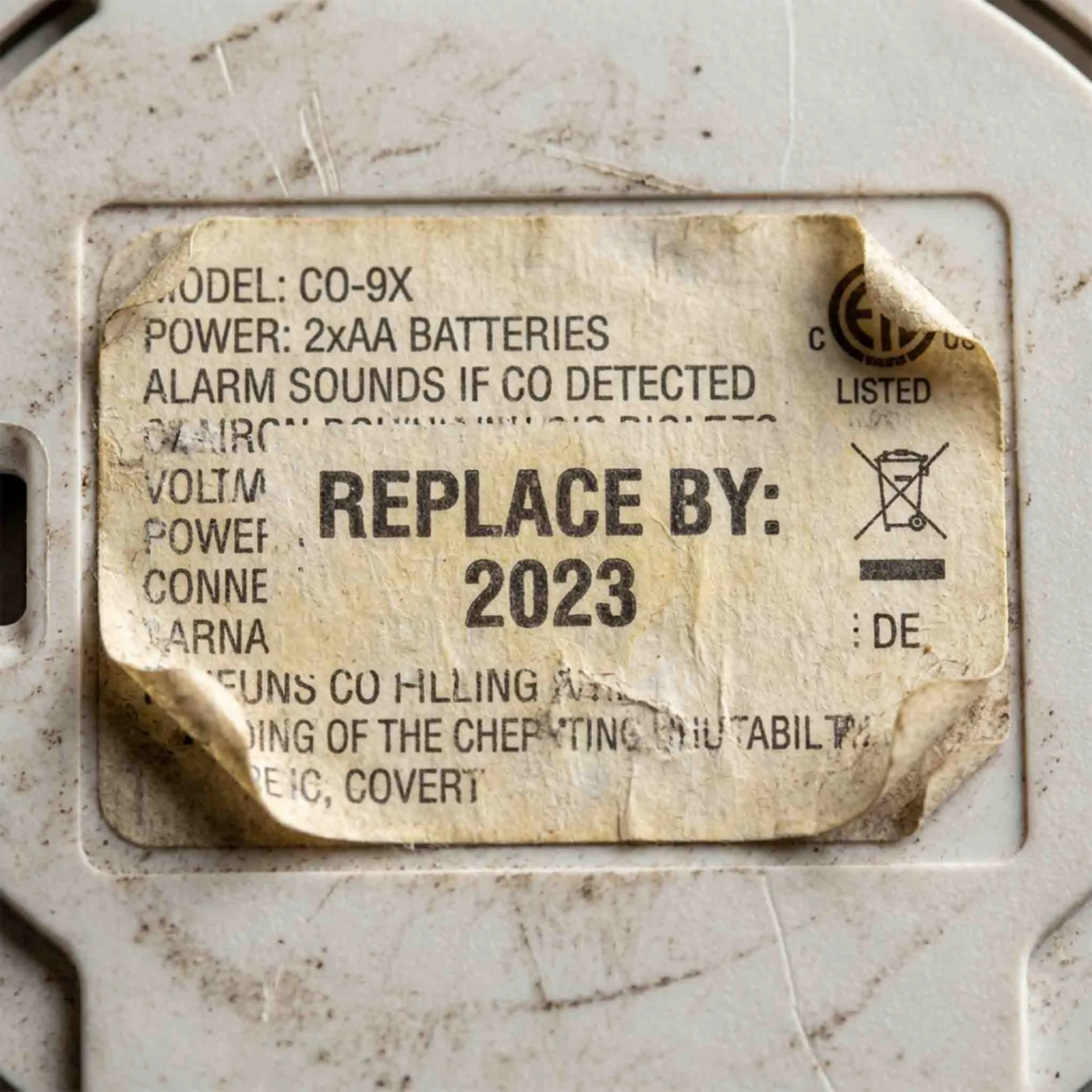 CO detector with blinking green light